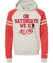 NEW SATURDAY WE GO NUTS  RETRO OLD SCHOOL HOODED SWEATSHIRT