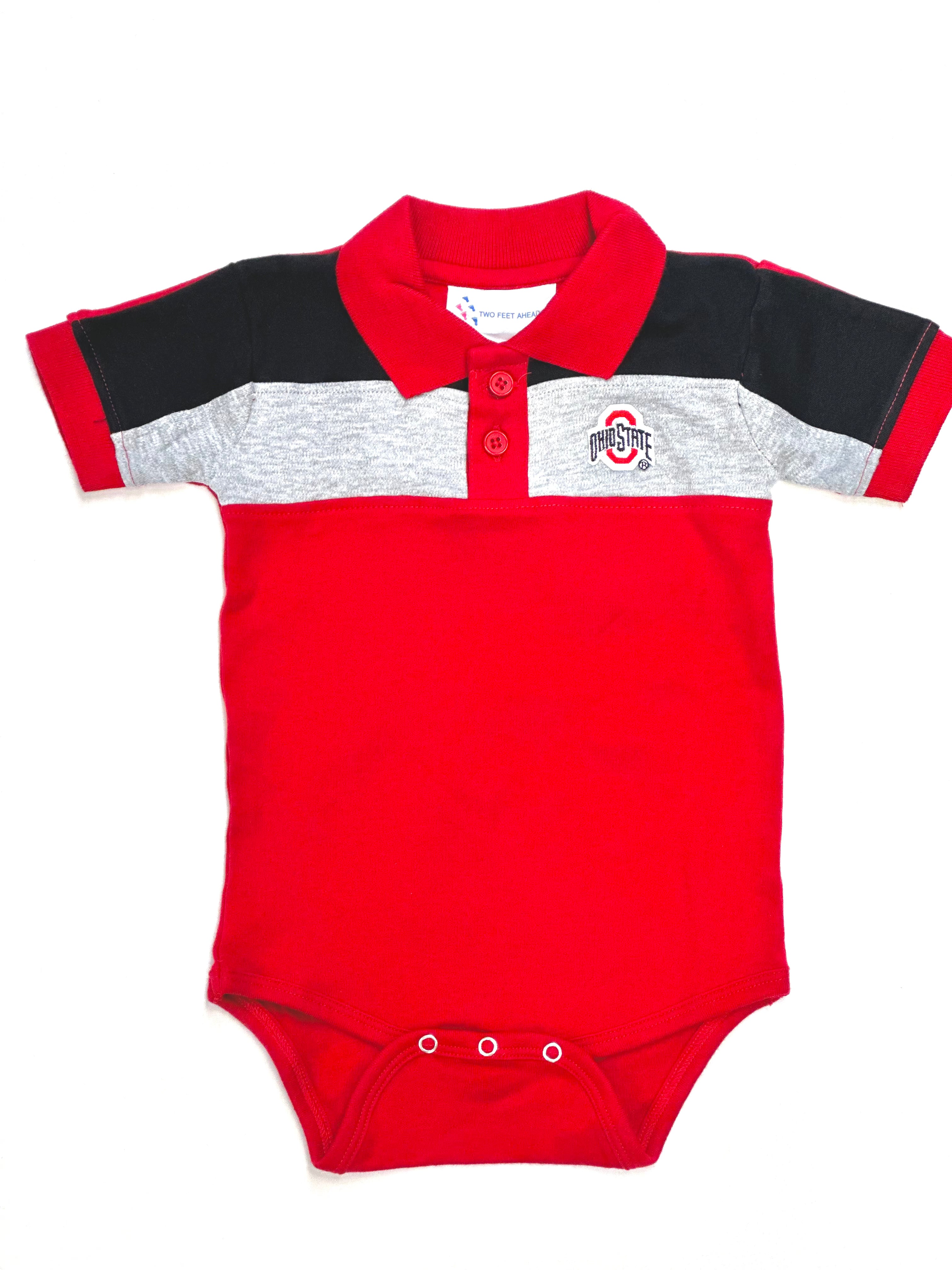 Ohio State Color Block Polo Creeper