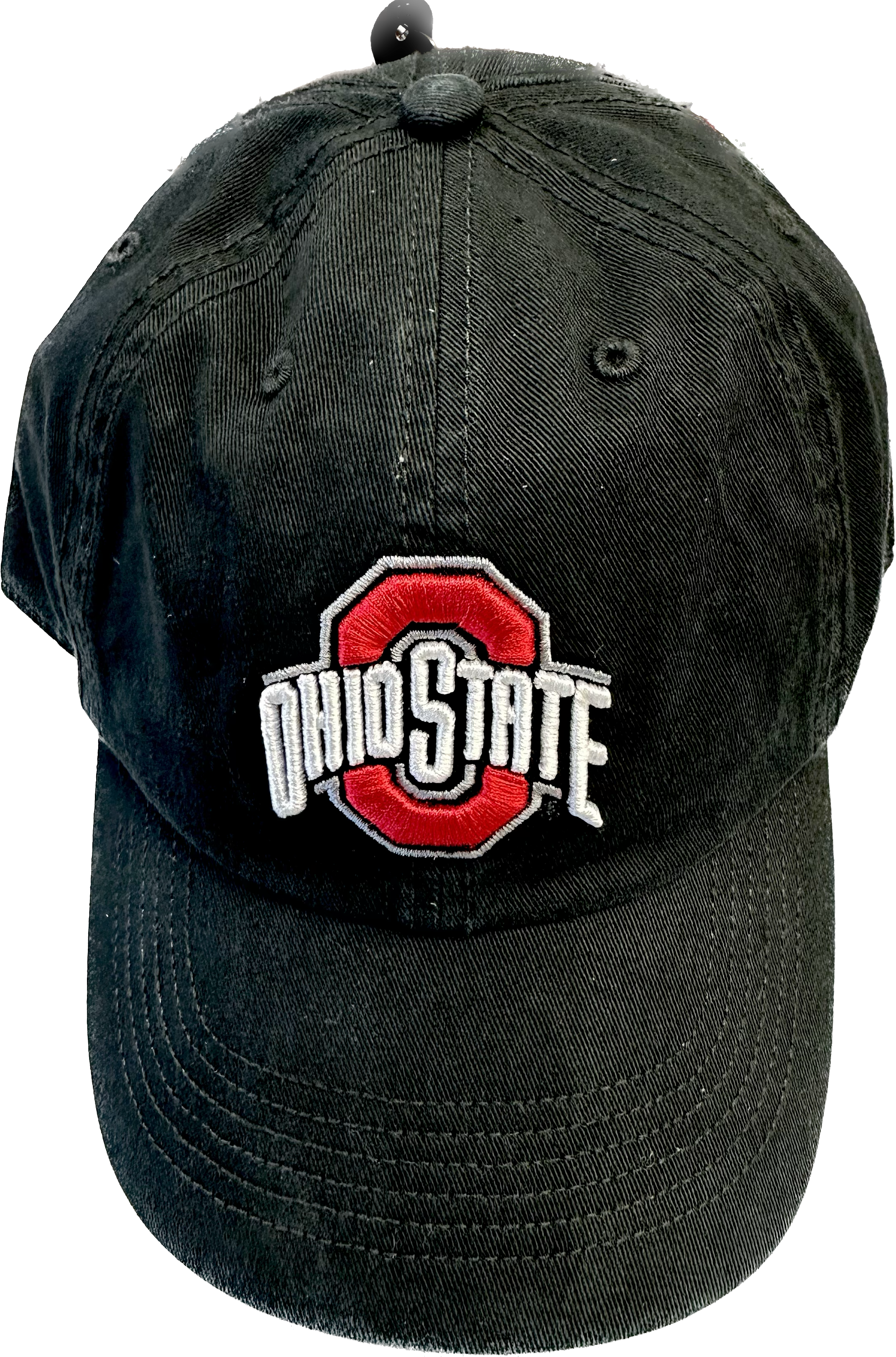 front of Ohio State Buckeye Fitted Block O Franchise Hat by '47 - Black