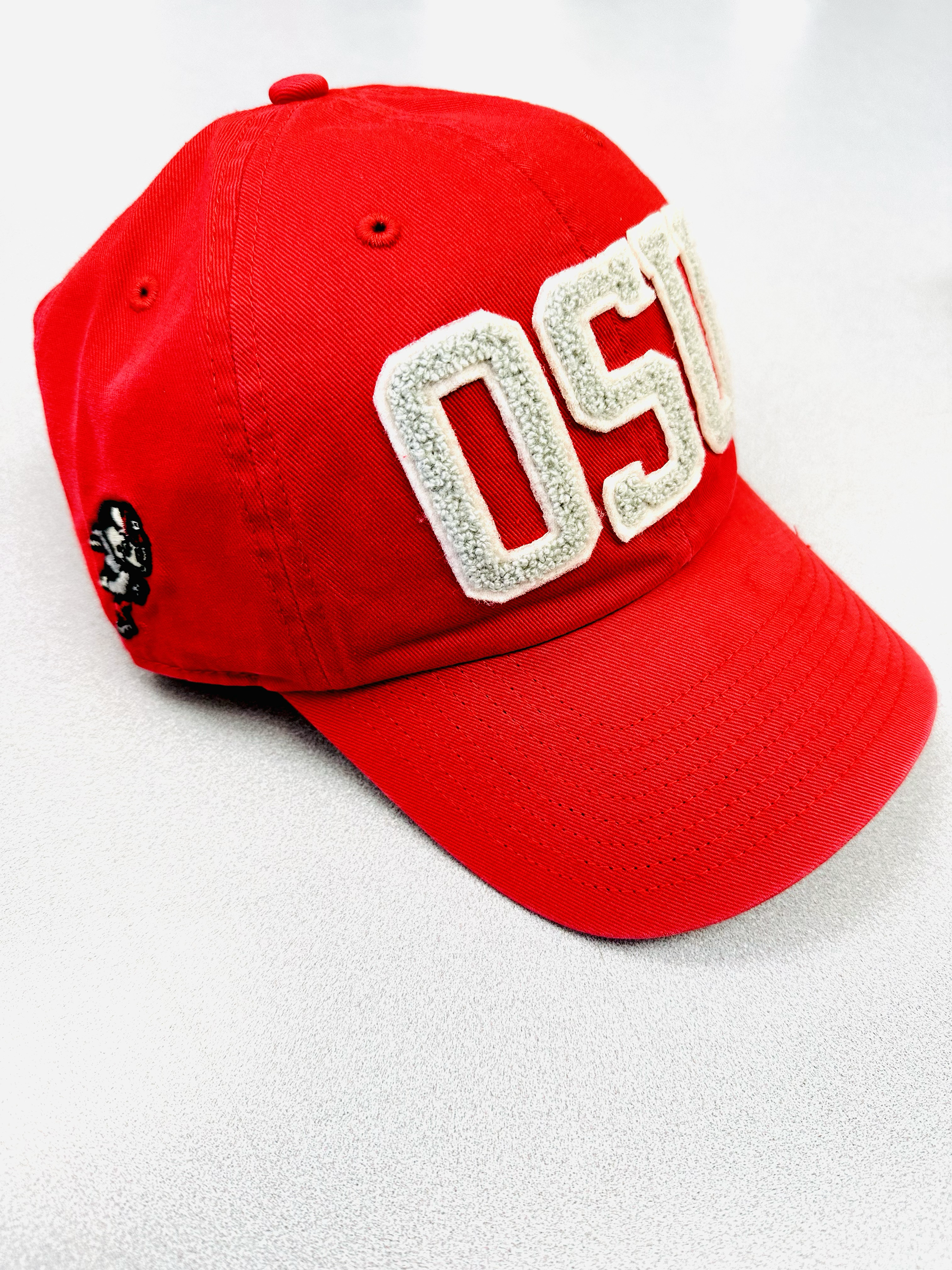Brutus Sidekick Red OSU Fuzzy Lettered Adjustable Cap OSU