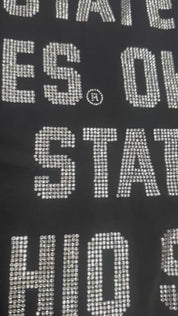 video of heavy stud sweatshirt close up