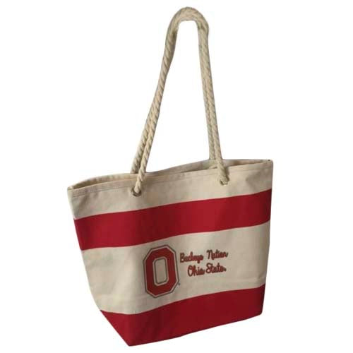side view OSU Nautical Buckeye Nation Tote
