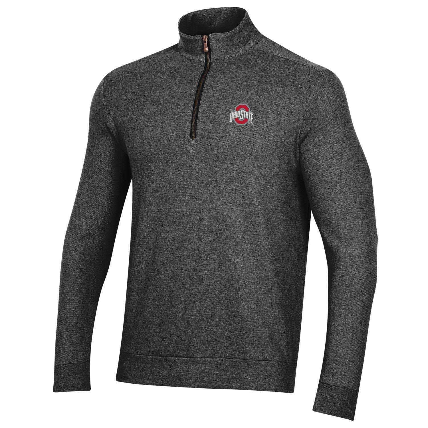 Men's Antigua Heather Black Wyoming Cowboys Course Full-Zip