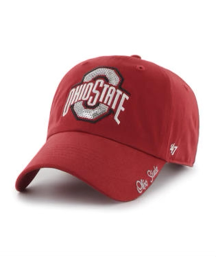 OHIO STATE BUCKEYES RED SPARKLE TEAM COLOR
