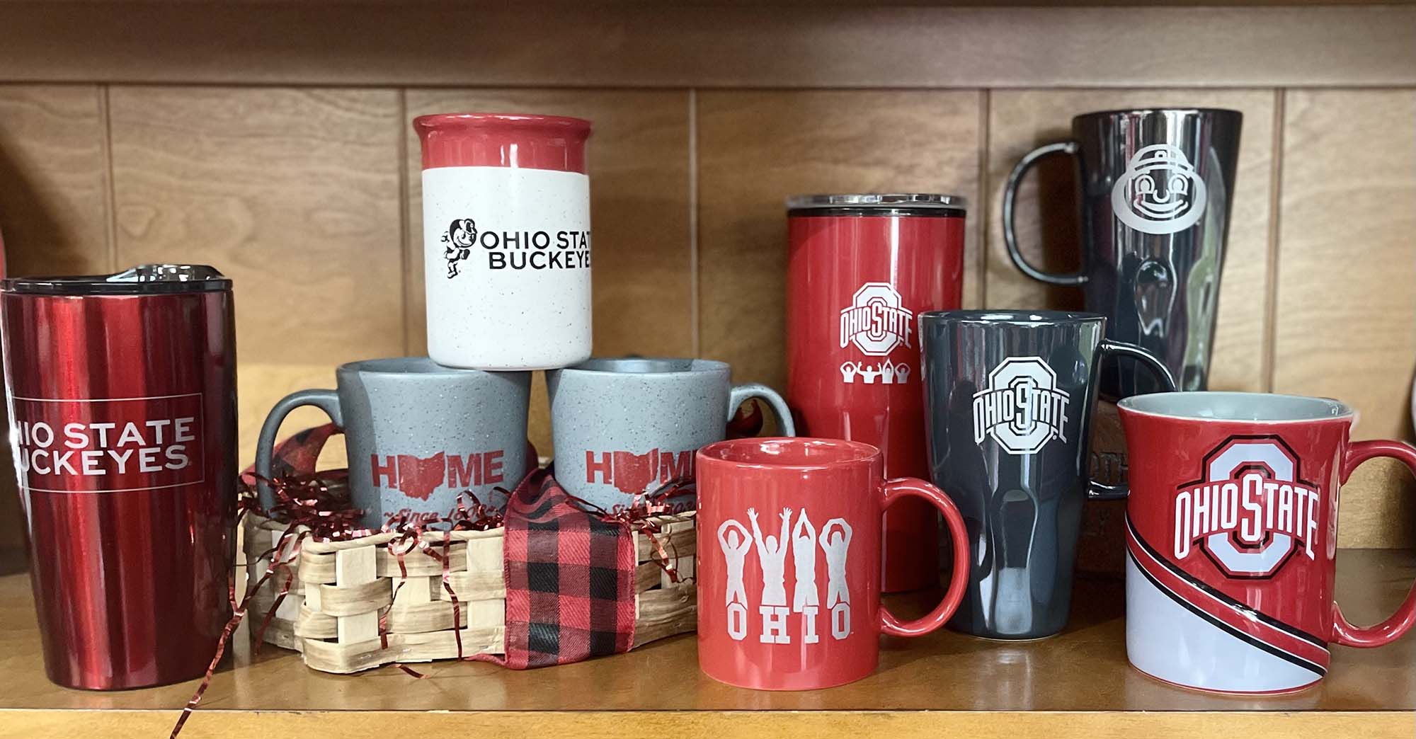 cups on shelve