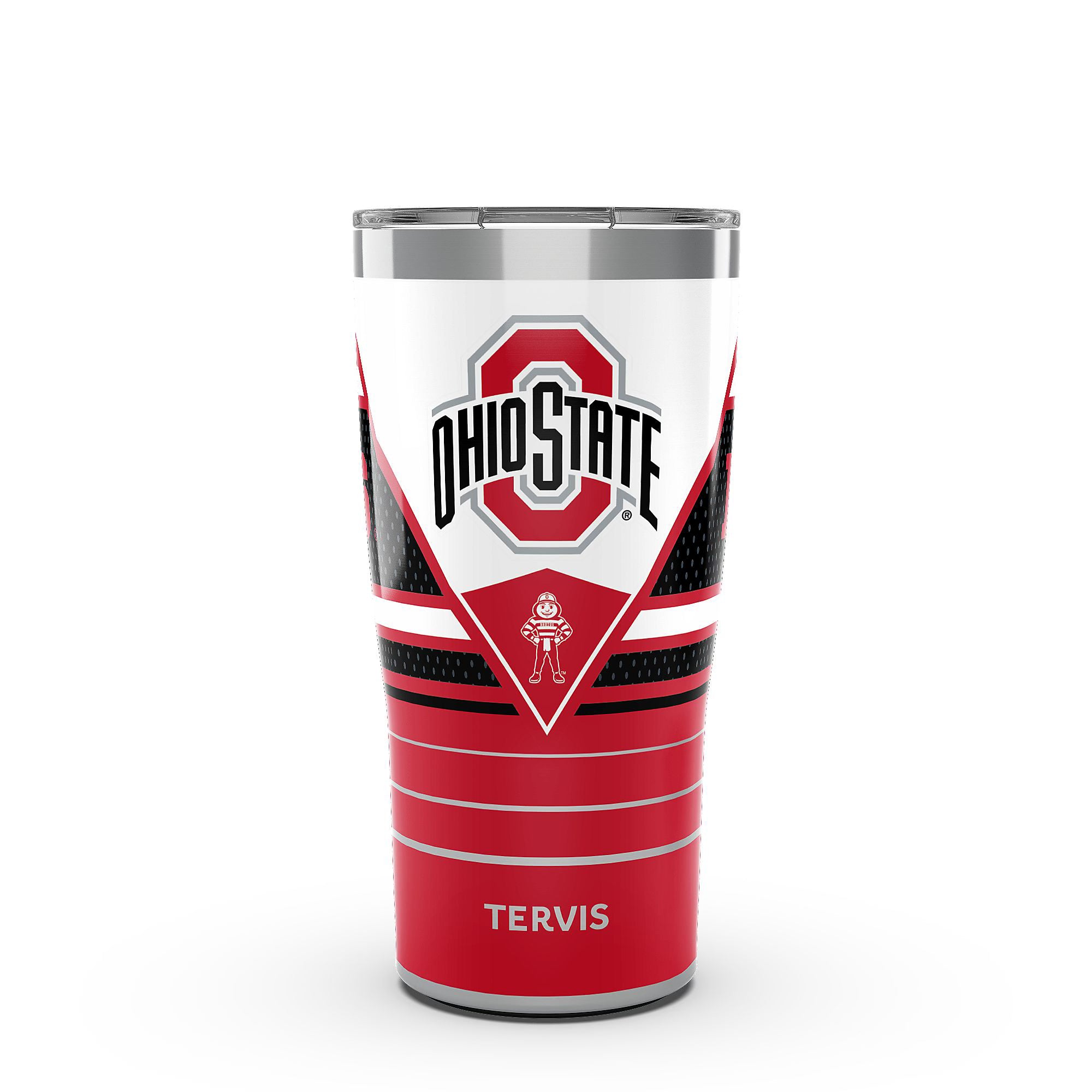 A custom insulated travel tumbler featuring the Ohio State Buckeyes logo and name, with the name 'TERVIS' printed at the bottom, shown on a white background.