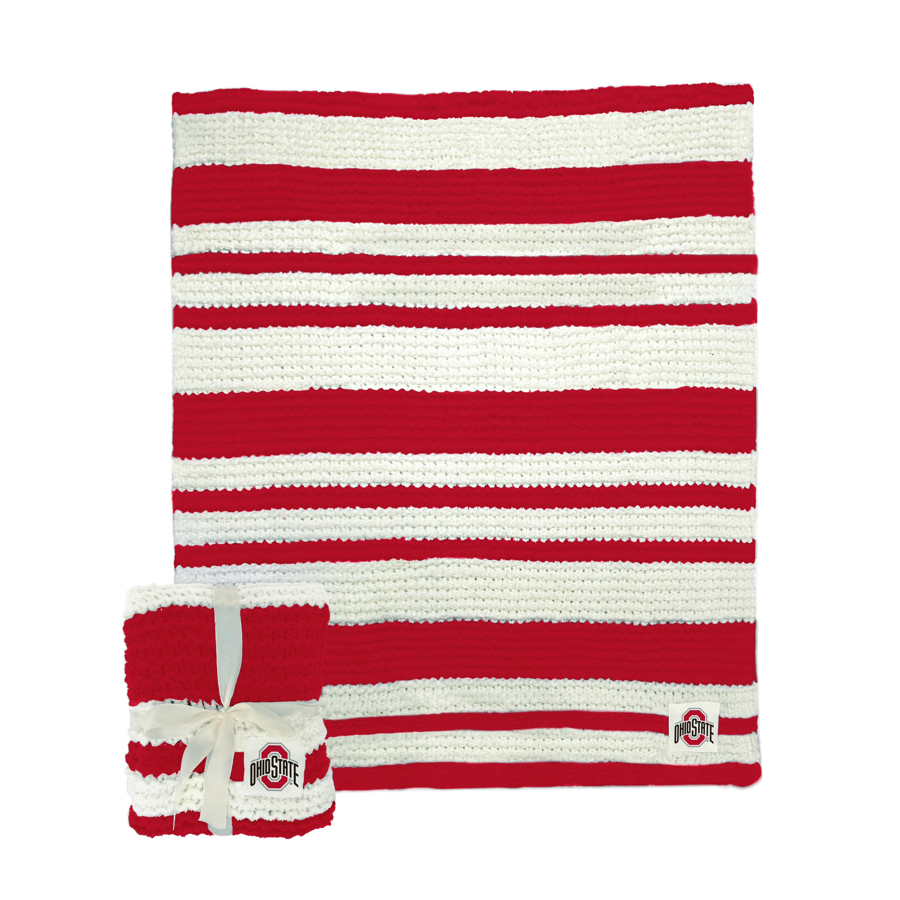 OHIO STATE CABLE KNIT THROW – 50”X60” 