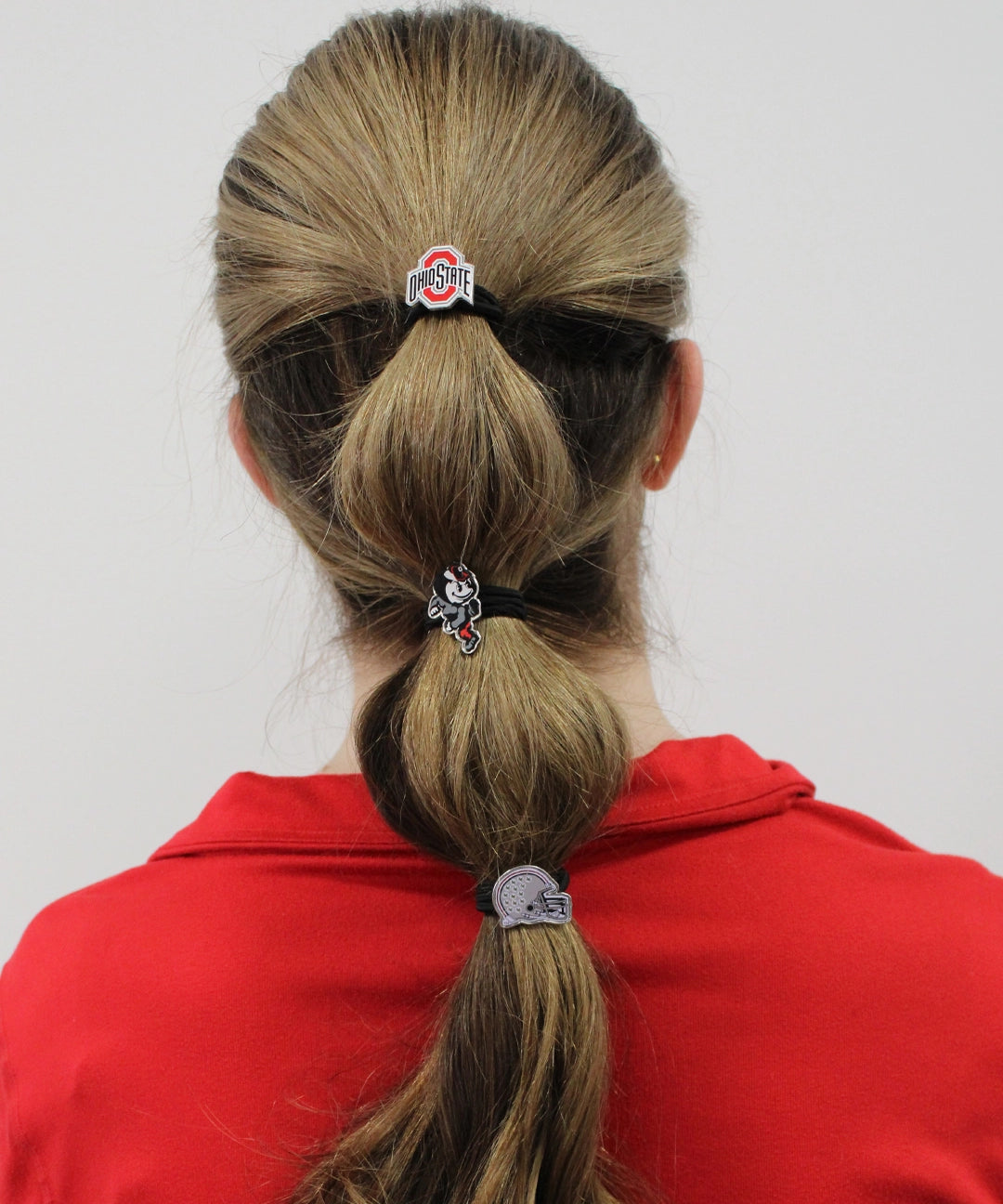 On Model Ohio State Logo, Elastics Hair Bands