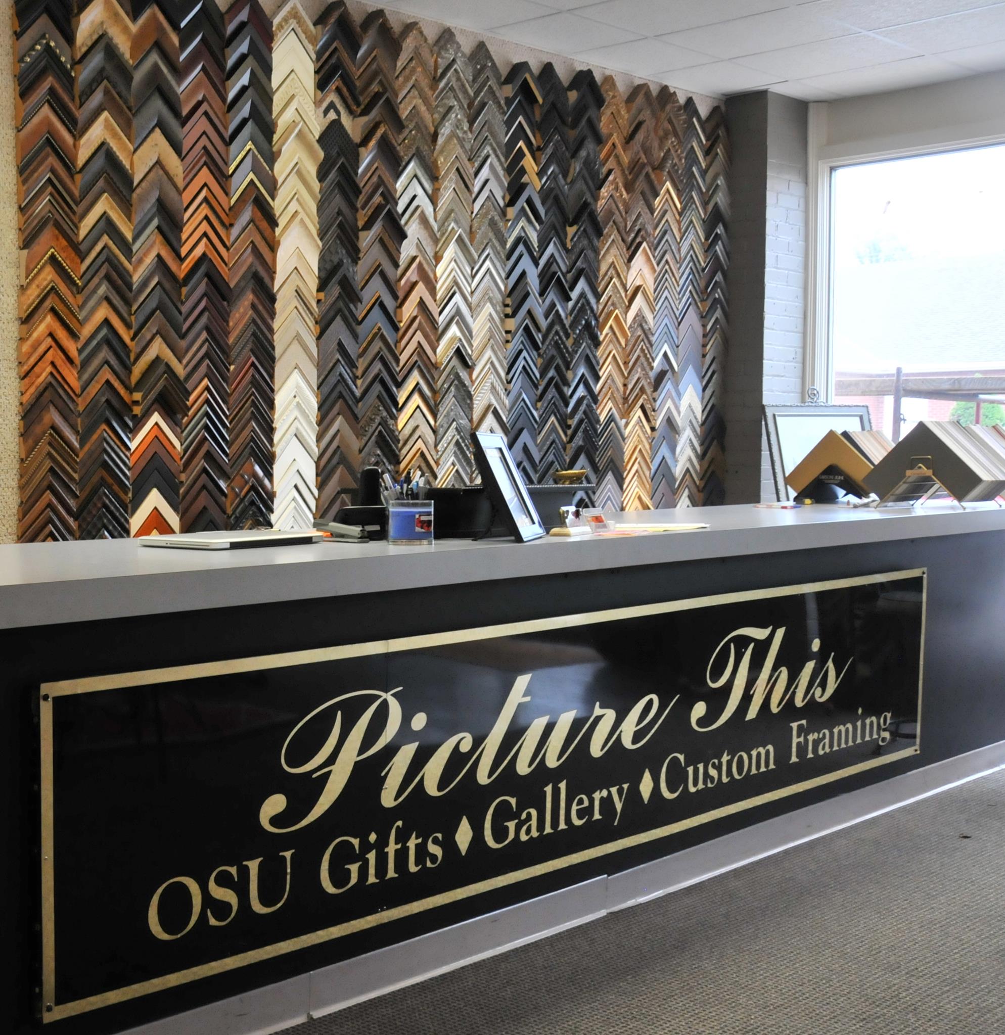 Inside the OSU Sports Fans and Picture This shop in downtown Chillicothe, Ohio