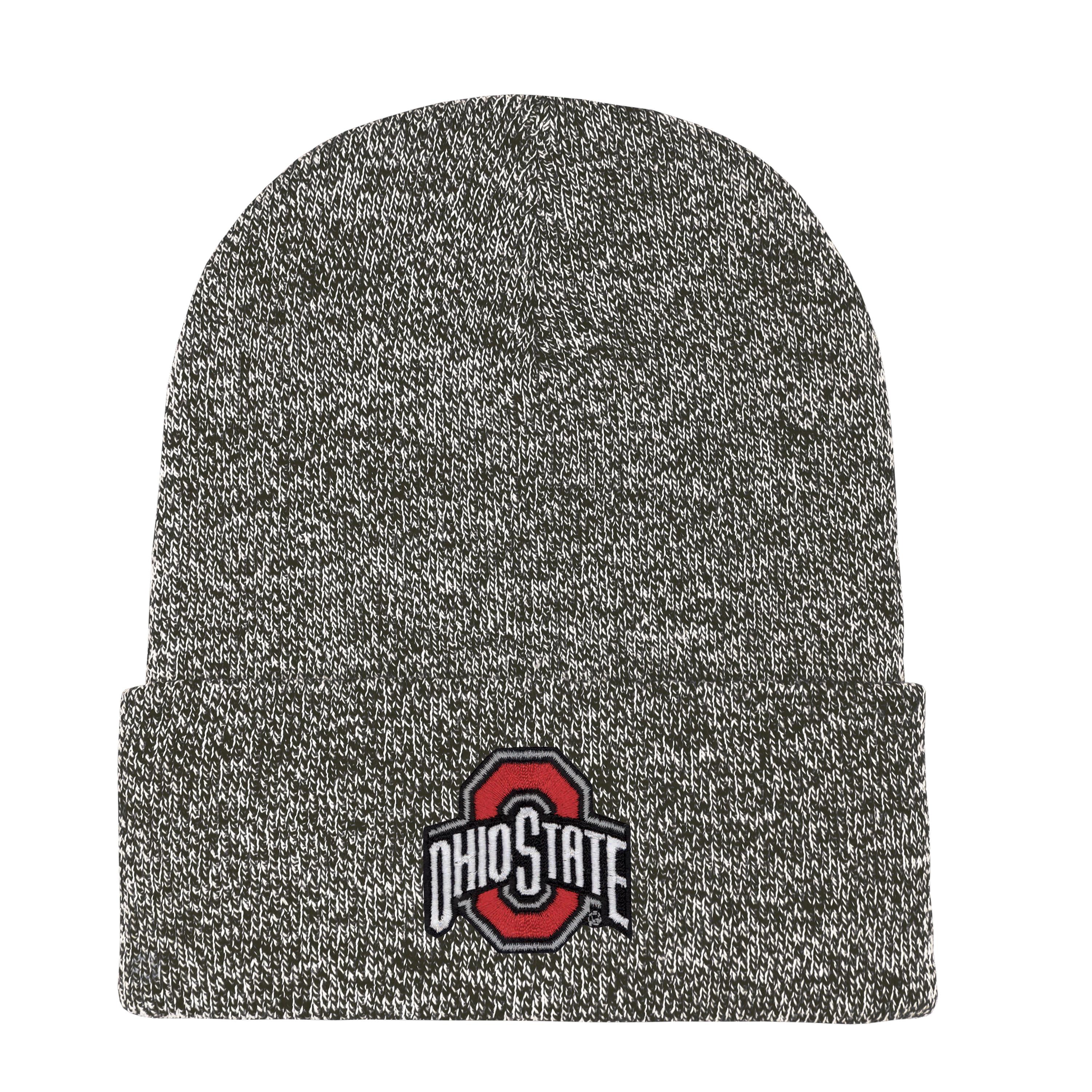 CHILL OHIO STATE UNIVERSITY GRAY KNIT BEANIE WITH CUFF