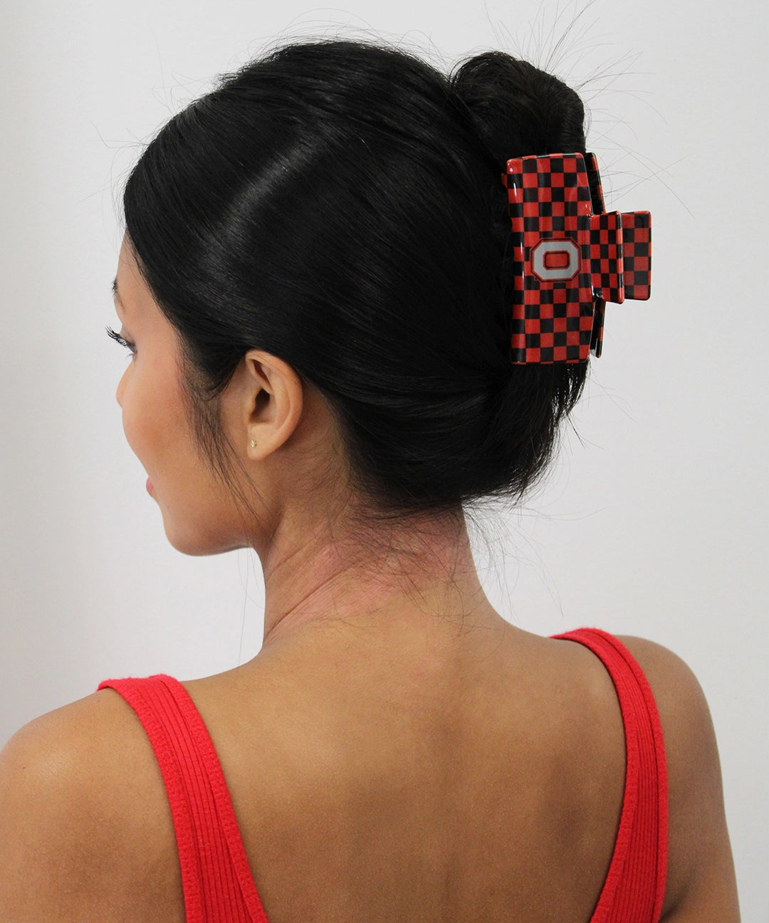 ohio state block O hair clip