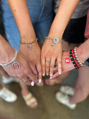 group girls bracelets, ohio state style designs