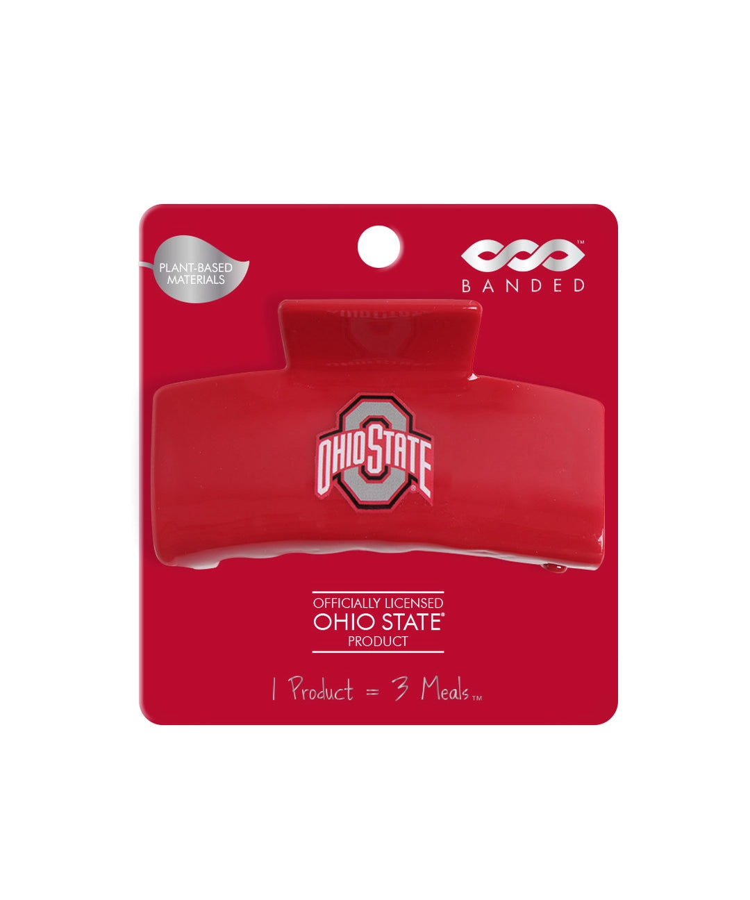 on package OHIO STATE® ECO SCARLET LOGO hair clip