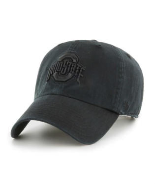 BLACK OHIO STATE BUCKEYES '47 CLEAN UP CAP