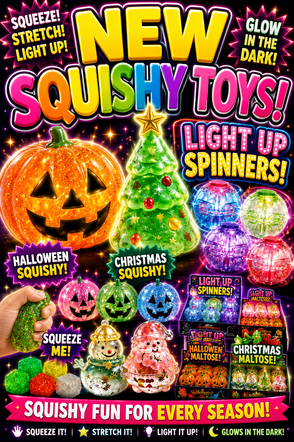 holiday squishy toys ad