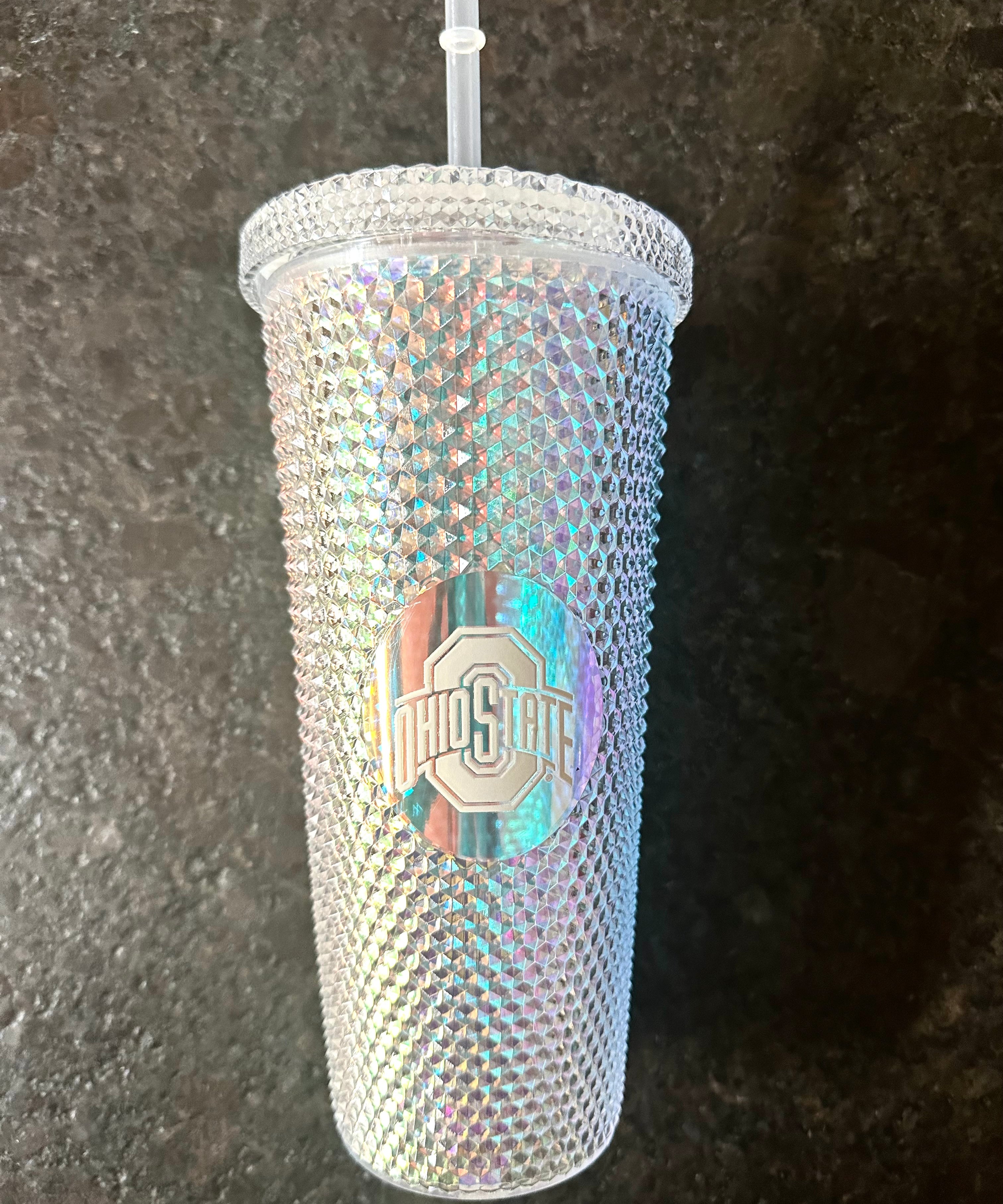 side OHIO STATE 24OZ STUDDED TUMBLER