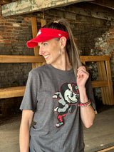 OHIO STATE BUCKEYES VIN CHARCOAL GRIT VINTAGE SCRUM WITH BRUTUS TEE 
