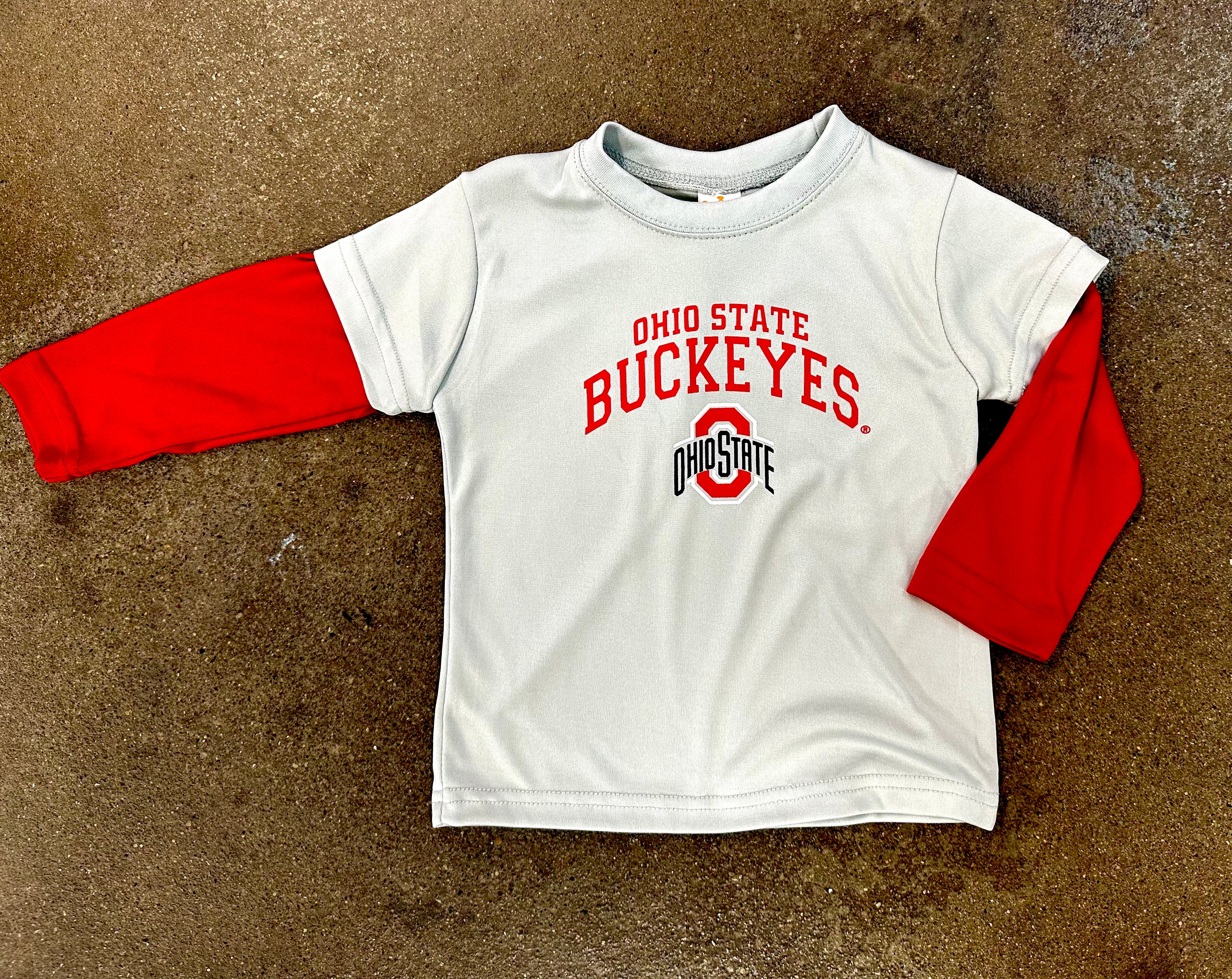 FRONT OF OHIO STATE BUCKEYE LONG SLEEVE TEE