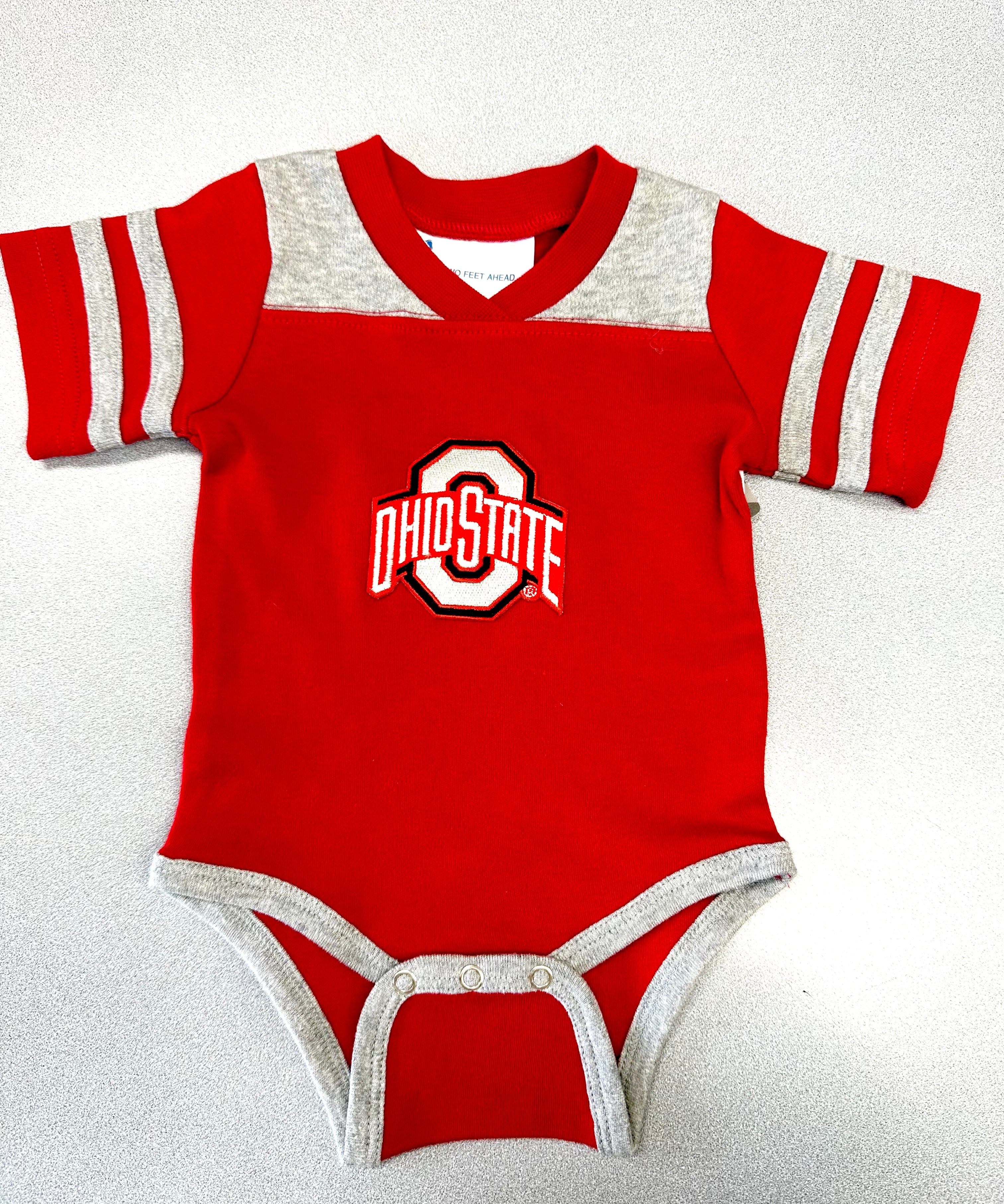 OHIO STATE FOOTBALL CREEPER WITH STITCHED EMBLEM