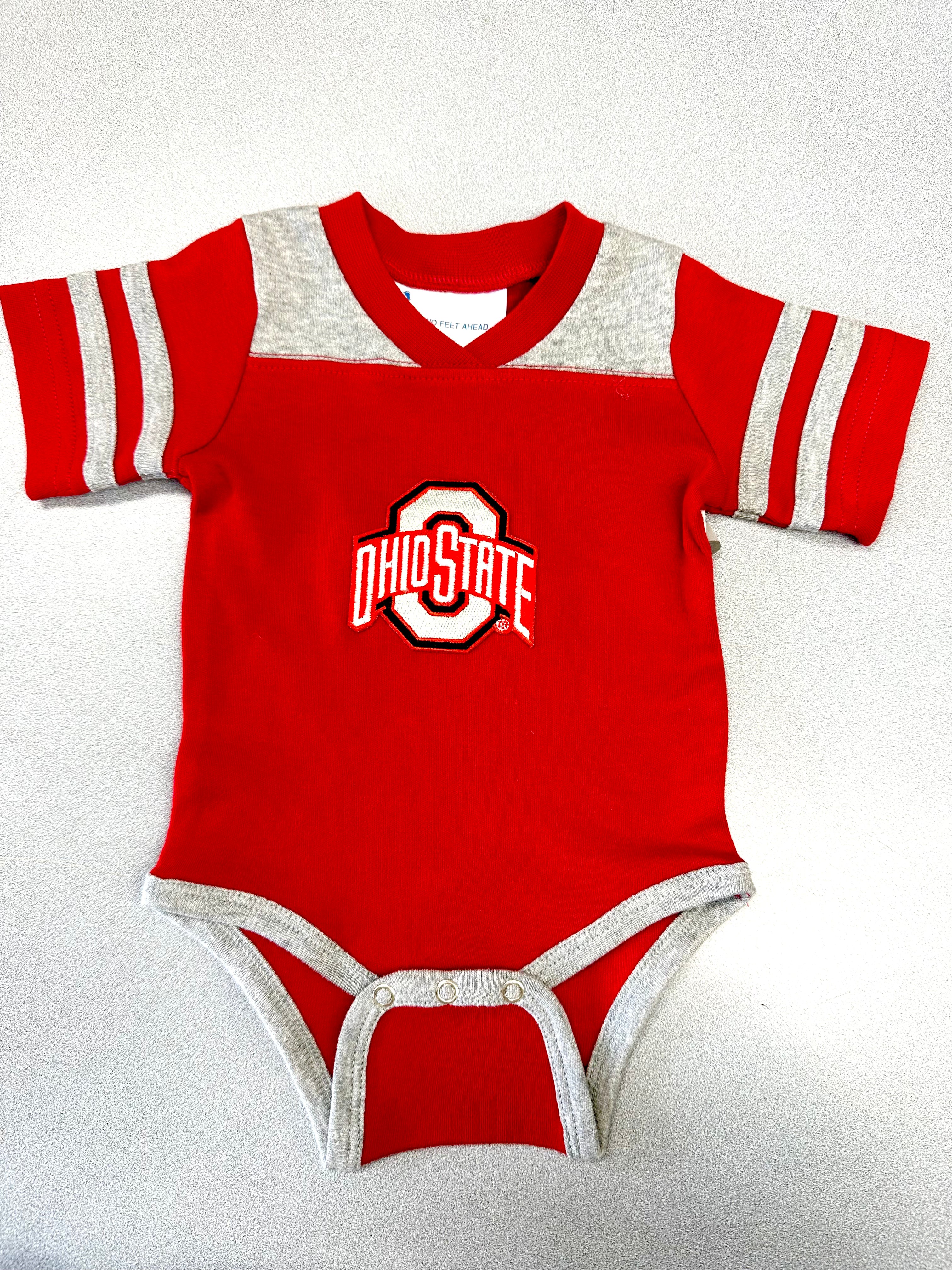 OHIO STATE FOOTBALL CREEPER WITH STITCHED EMBLEM