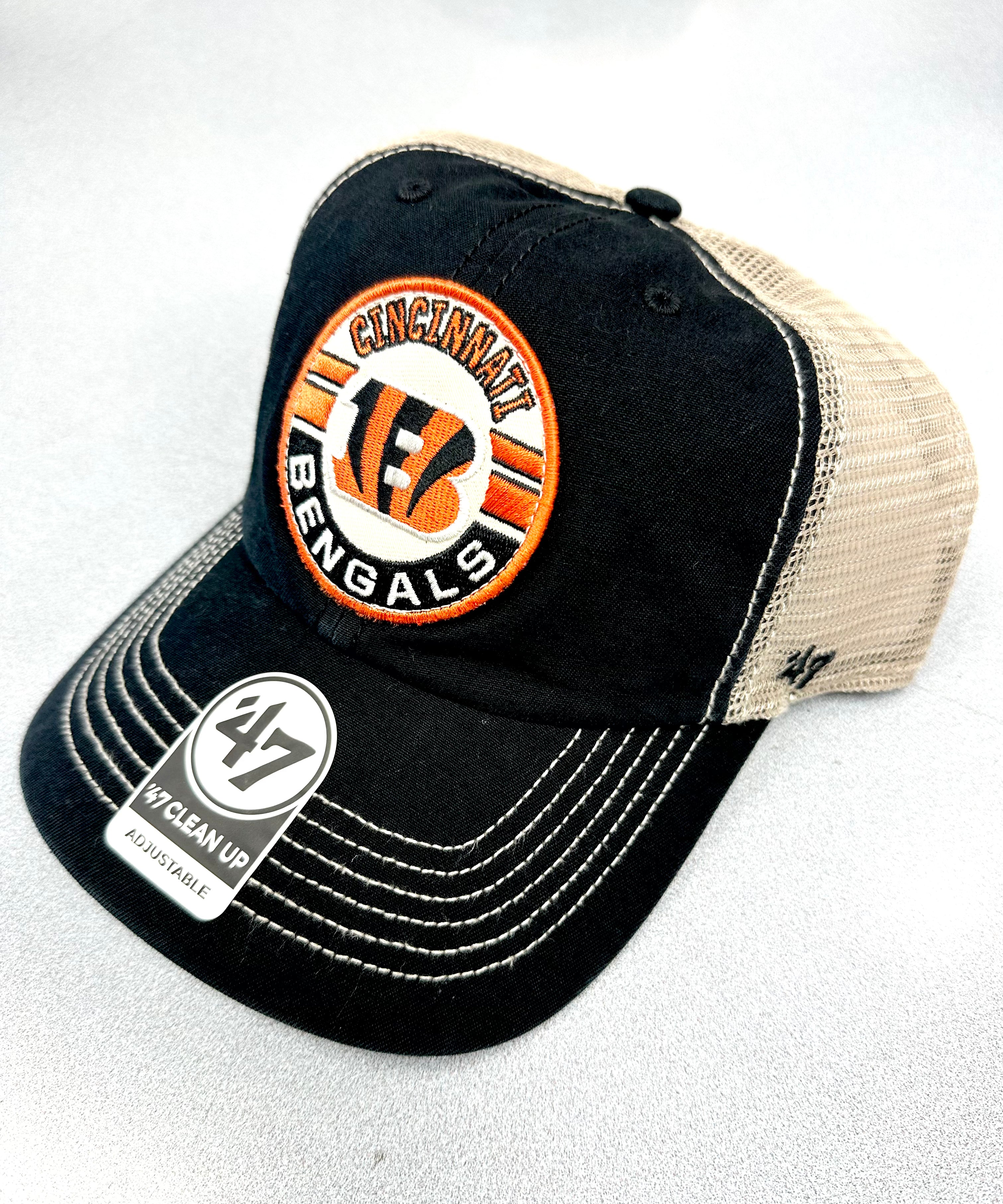 Cincinnati Bengals Black Notch Mesh Trucker Hat