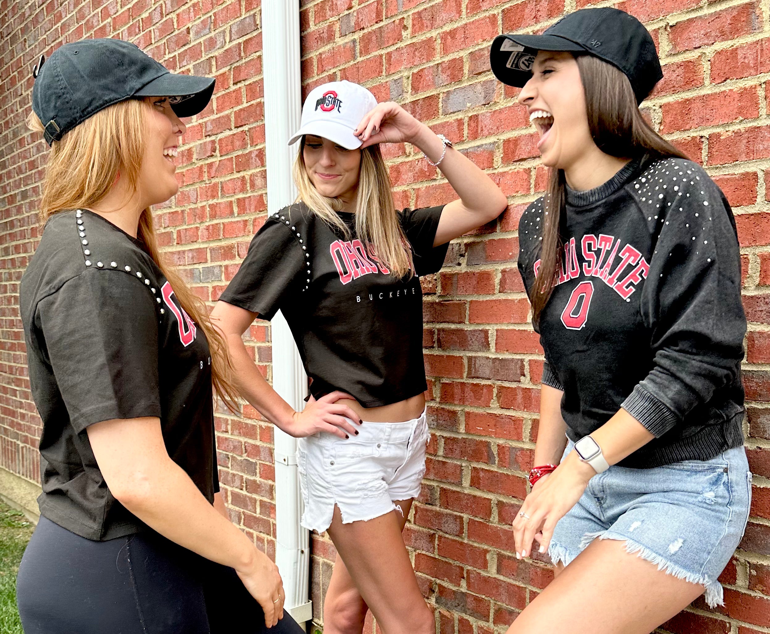 OHIO STATE BUCKEYES "AFTER PARTY" STUDDED SHORT SLEEVE