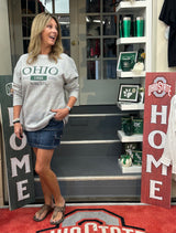 OHIO UNIVERSITY WARM UP CREW SWEATSHIRT - HEATHER GREY