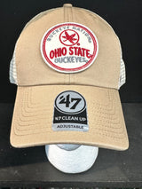 OHIO STATE BUCKEYES KHAKI FELTON '47 CLEAN UP HAT