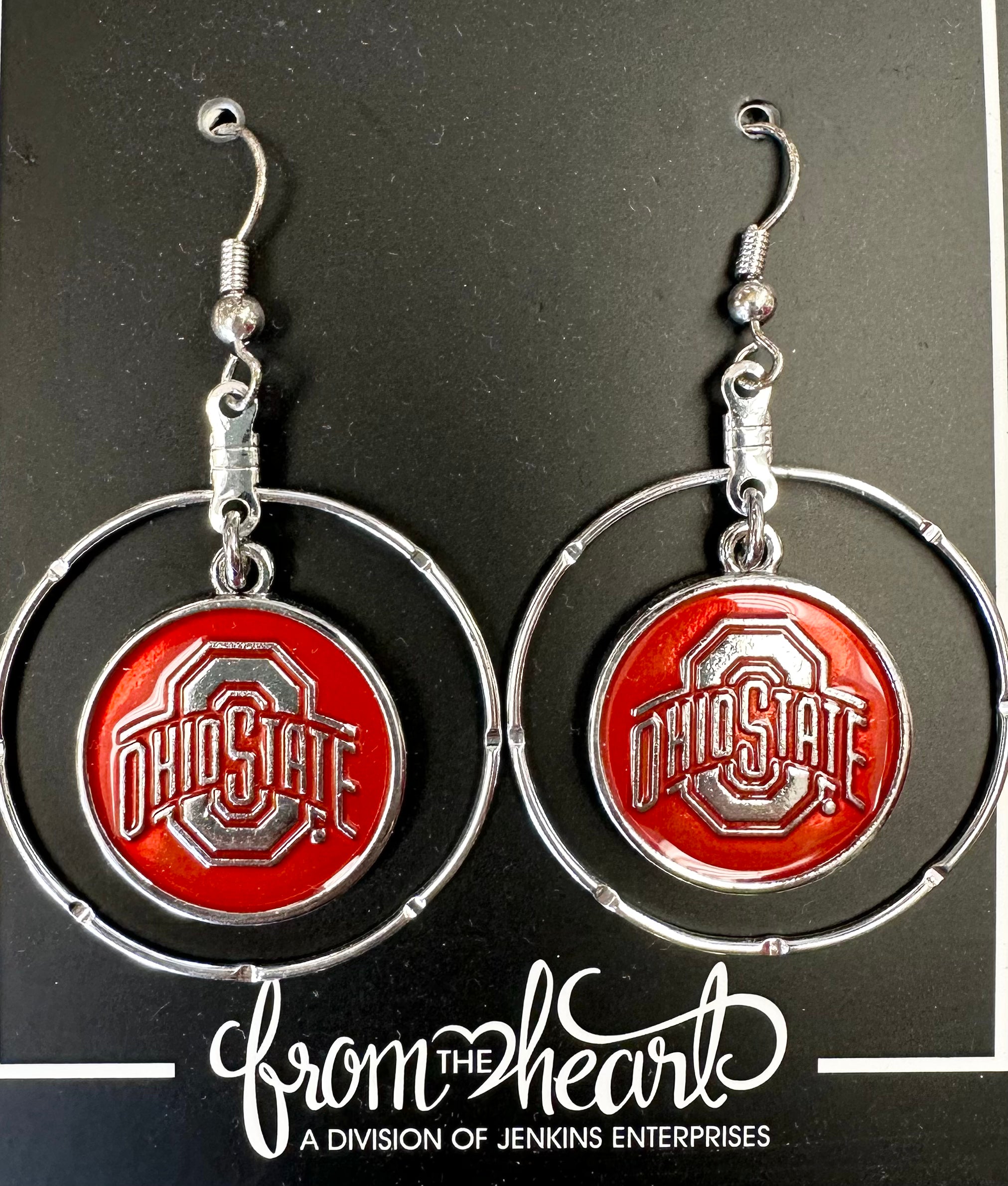 Ohio State Dangle Hoop Earrings