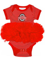 OHIO STATE BUCKEYE ONESIE HEART TUTU CREEPER
