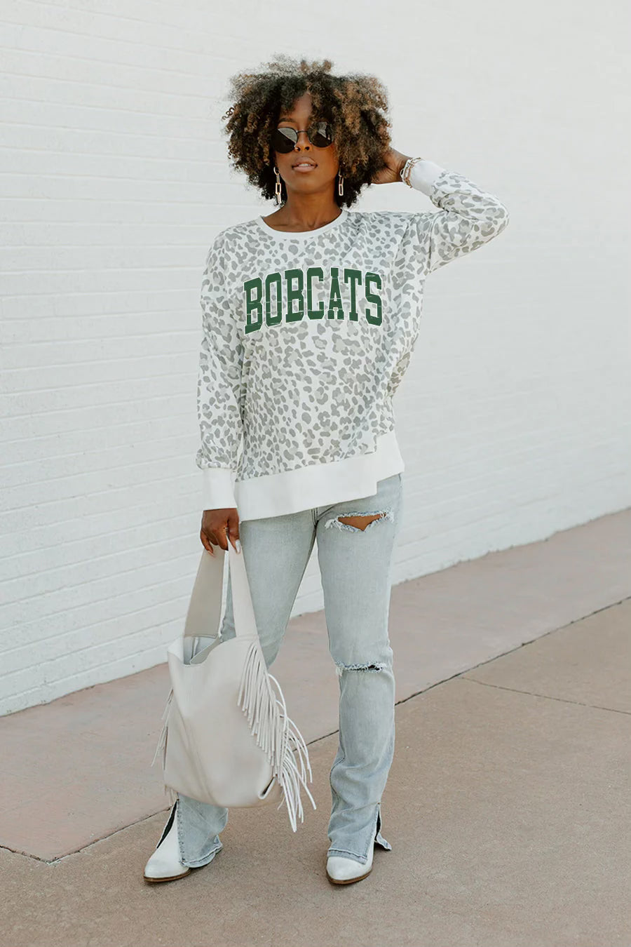 Bobcat Sweatshirt, print, large BOBCATS on front