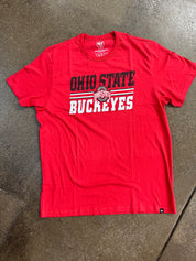 buckeye RACER RED RUN THRU FRANKLIN TEE