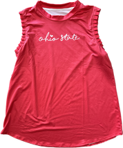 red top, Ohio State Ruffle Tank