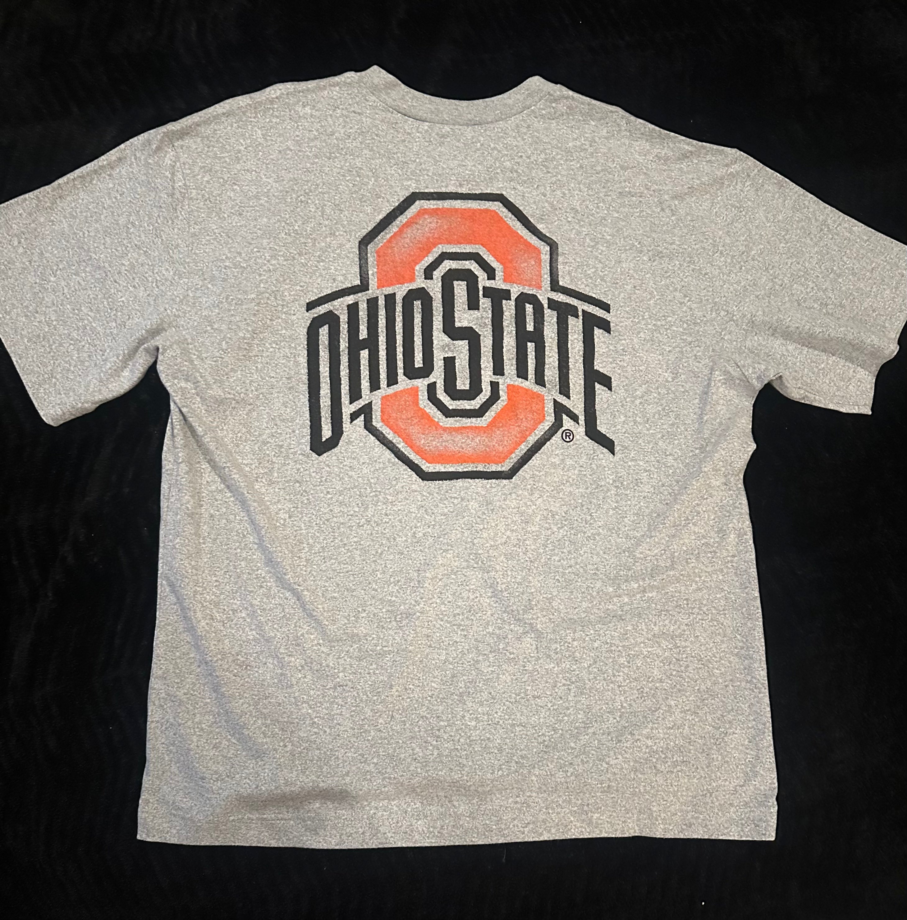 back OHIO STATE BUCKEYES QUARTZ GREY ALUMNUS BACKER FOUNDATION TEE