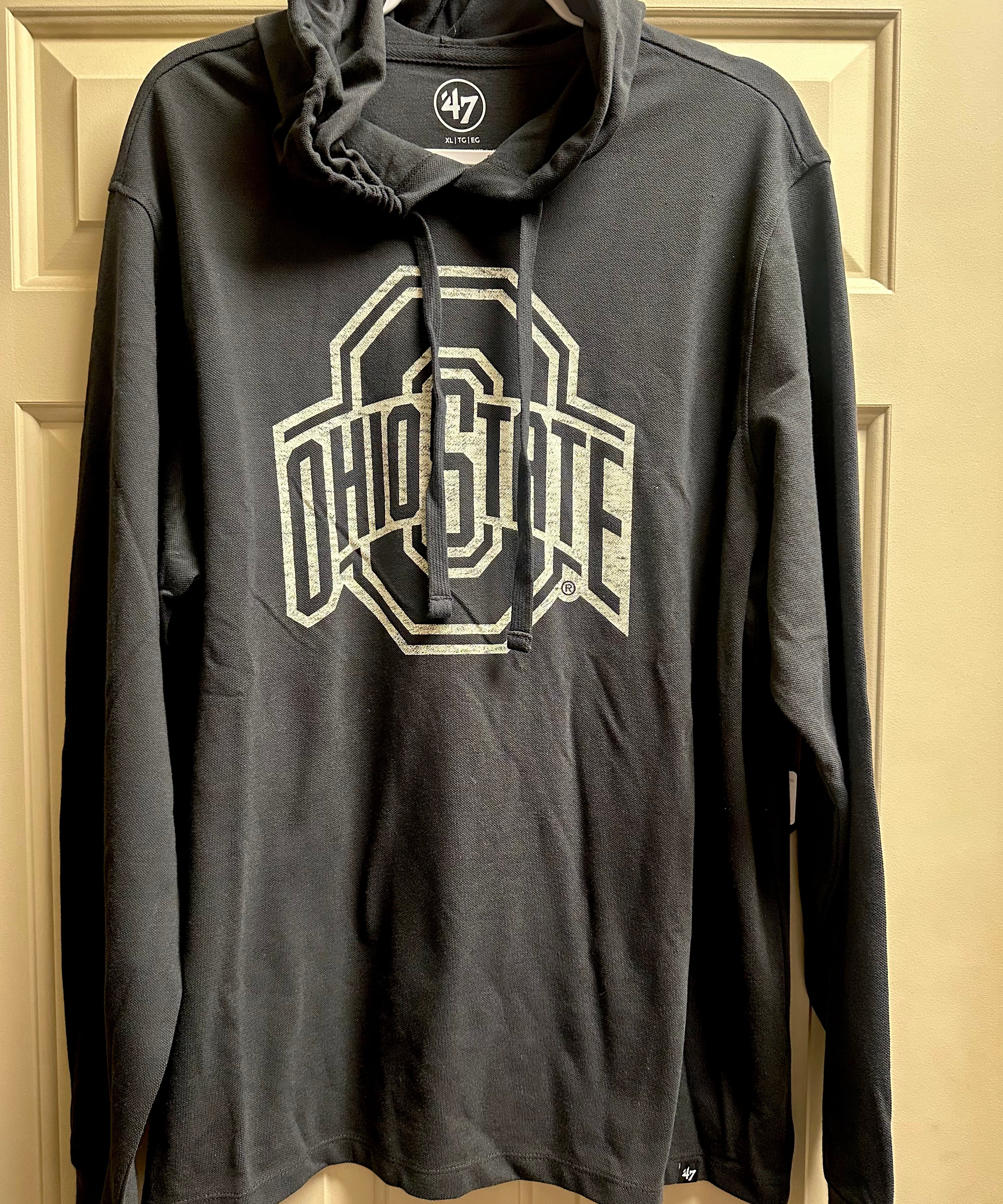 on hanger OHIO STATE BUCKEYES FLINT BLACK PREMIER ASHBY PIQUE HOOD