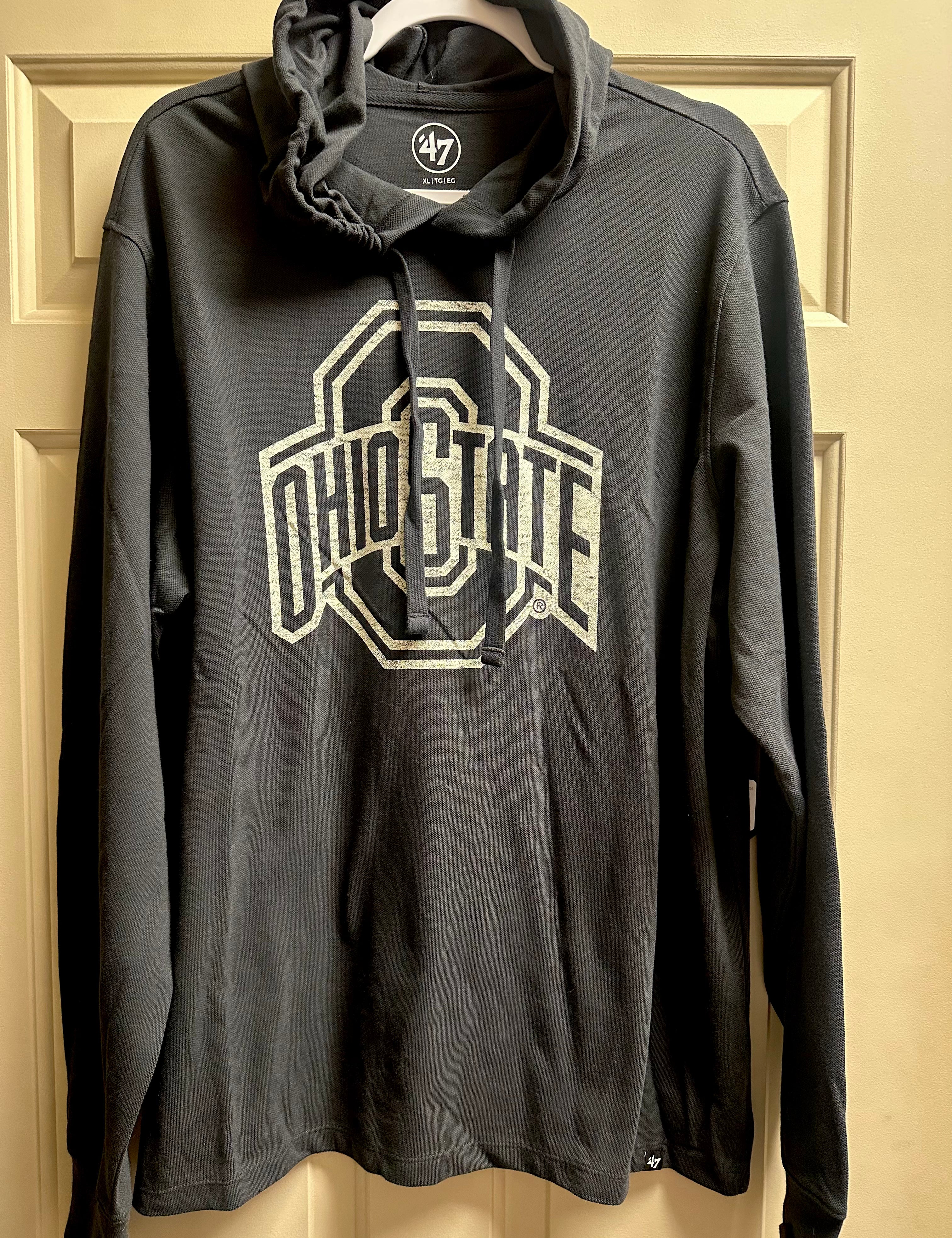 on hanger OHIO STATE BUCKEYES FLINT BLACK PREMIER ASHBY PIQUE HOOD