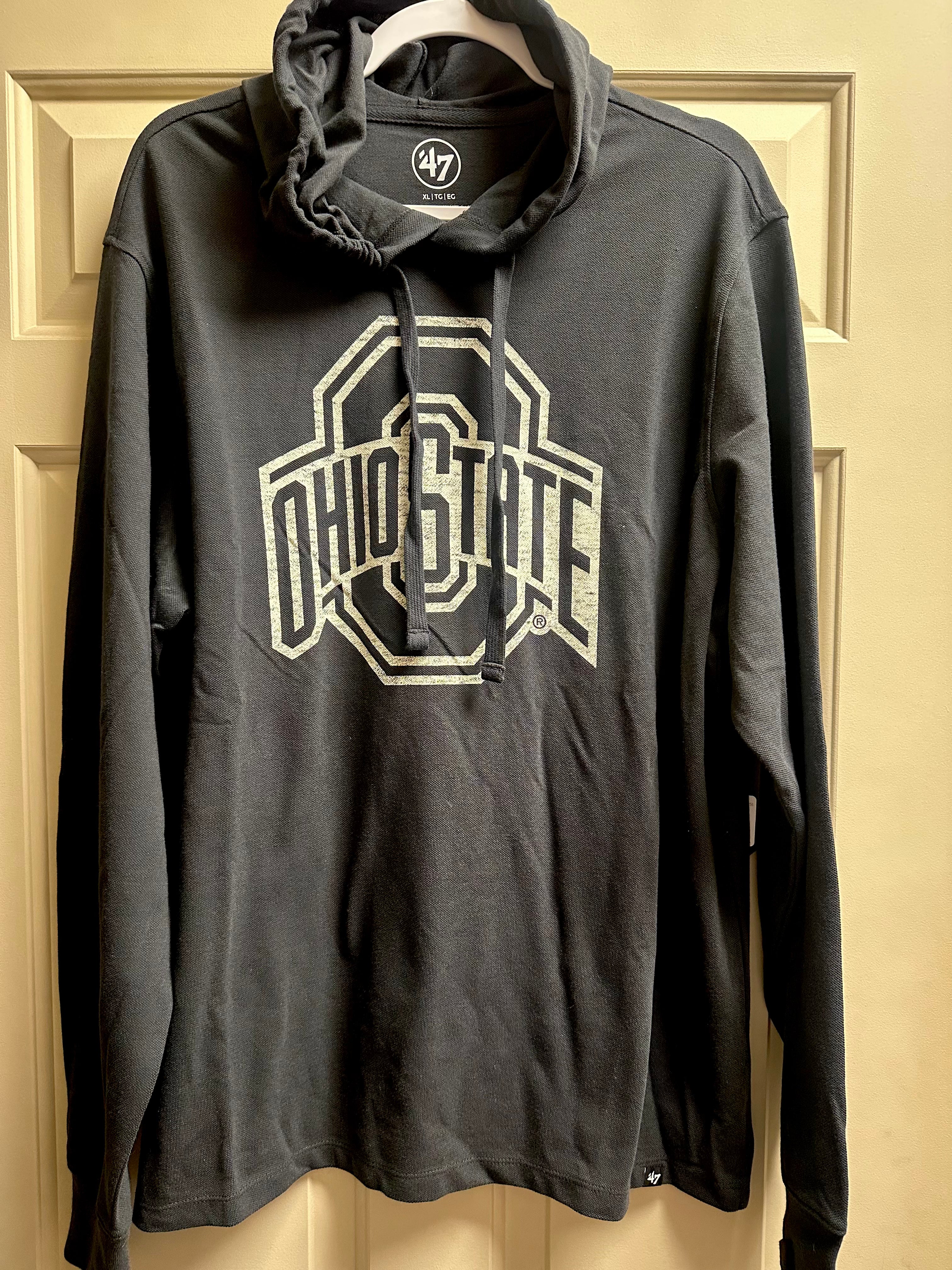 on hanger OHIO STATE BUCKEYES FLINT BLACK PREMIER ASHBY PIQUE HOOD