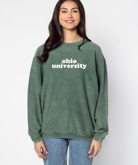 CORDED GREEN - OU - GREEN sweatshirt