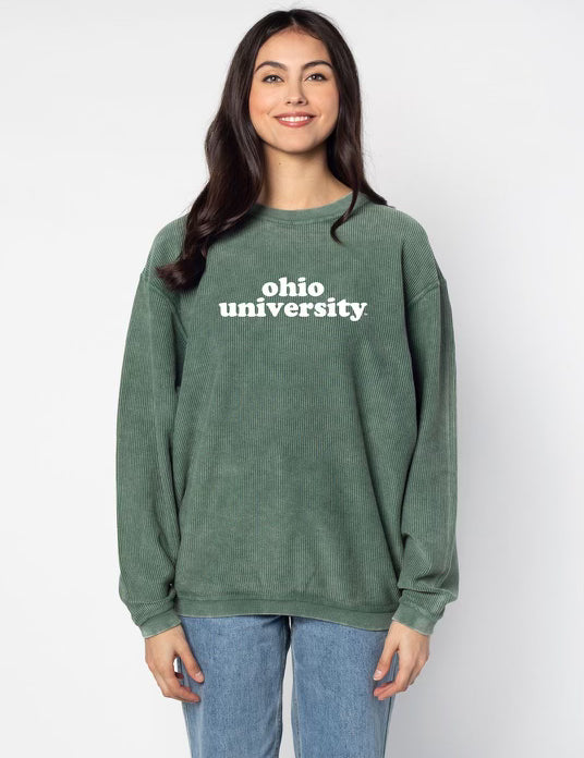 CORDED GREEN - OU - GREEN sweatshirt