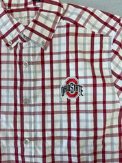 close up - Ohio State Woven Long Sleeve Button-Down
