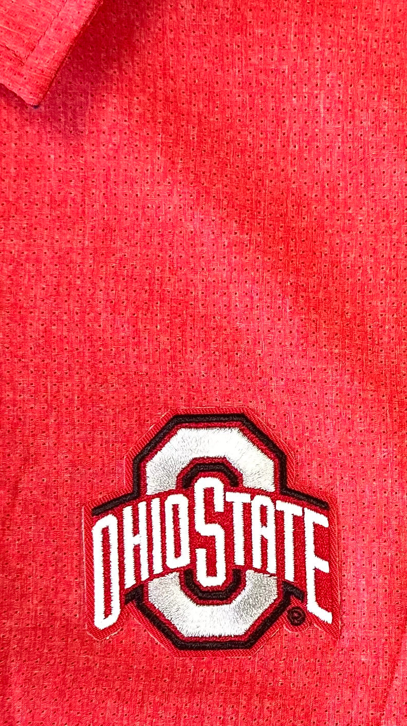 close up Ohio State Exposure Long Sleeve Woven Button-Down