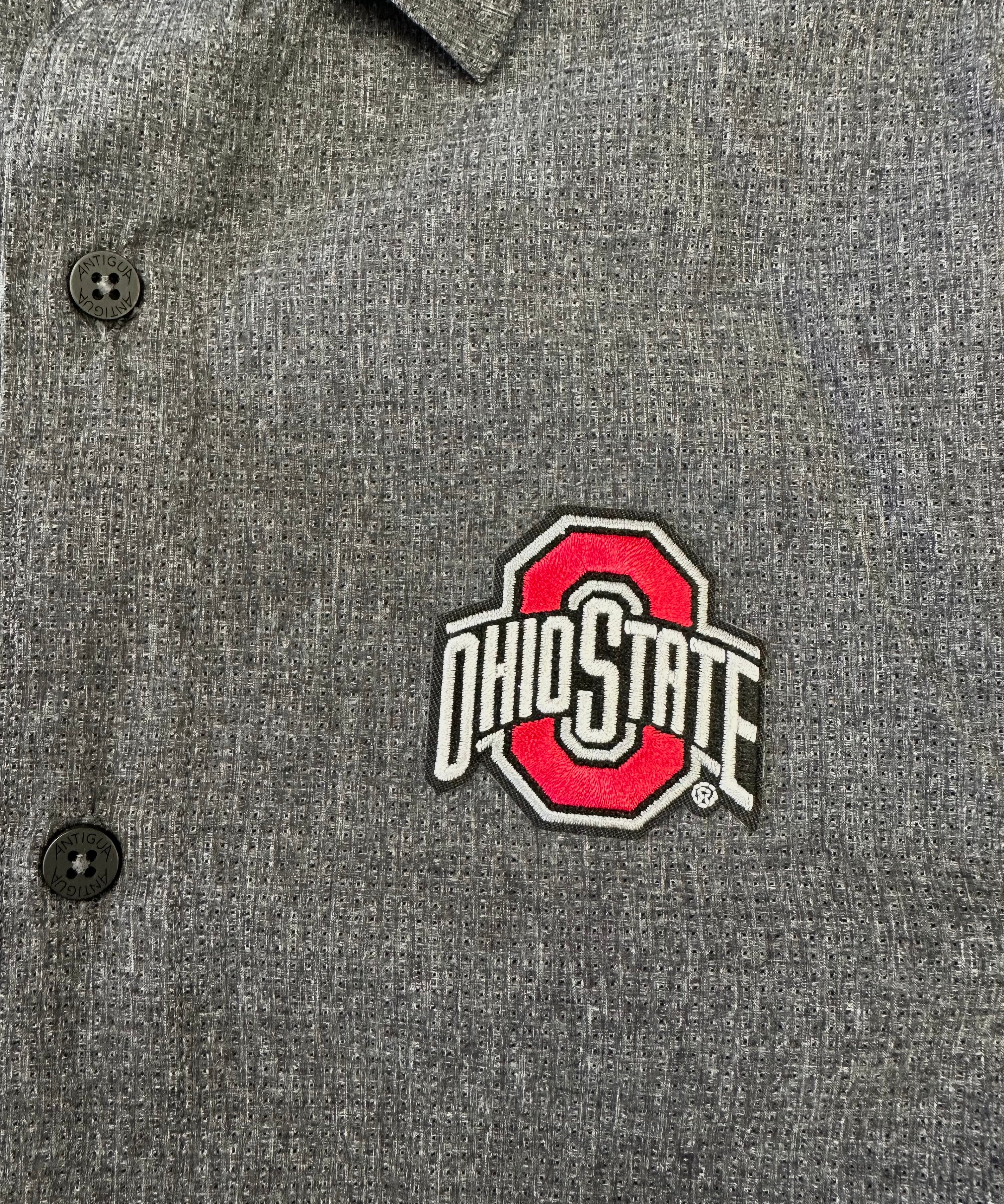 close up - Ohio State Exposure Long Sleeve Woven Button-Down