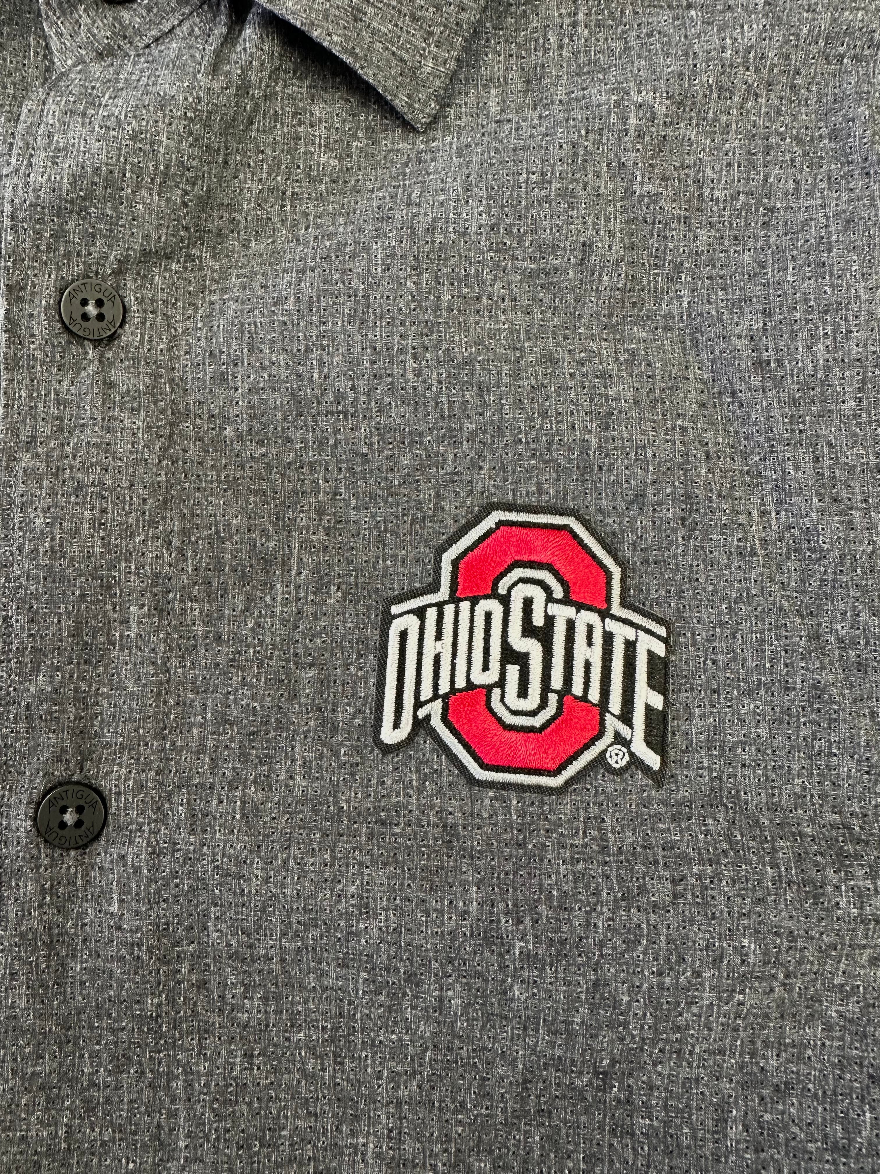 close up - Ohio State Exposure Long Sleeve Woven Button-Down