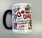 side: OHIO STATE BUCKEYE GRAFFITI MUG