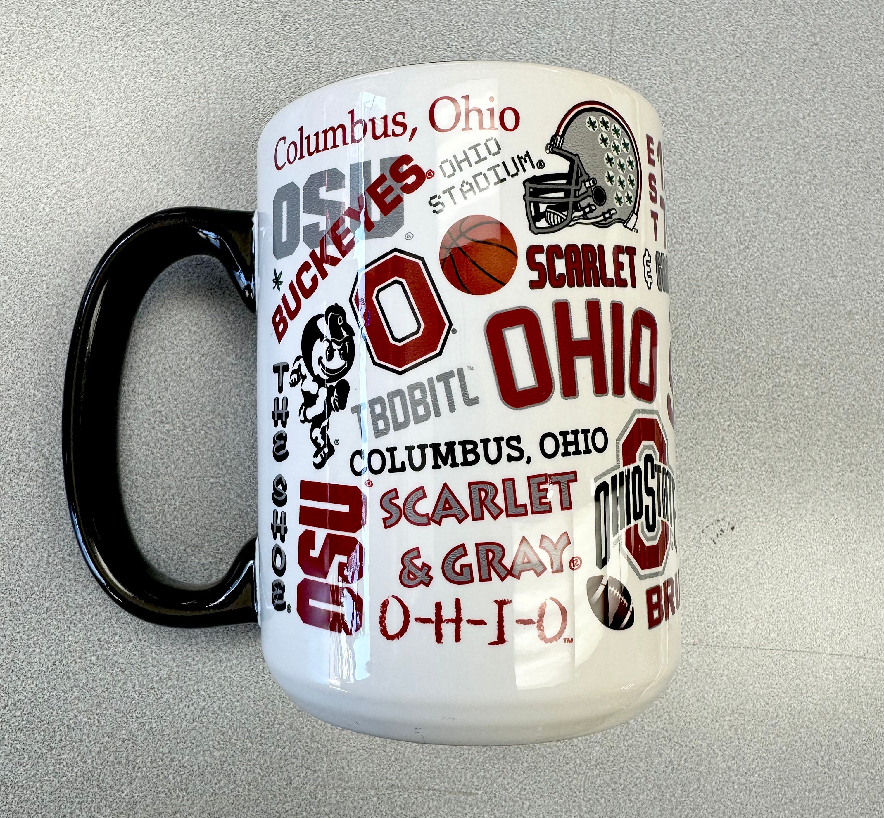 Ohio State Coffee Cups, Ohio State Mugs, Ohio State Buckeyes Pint