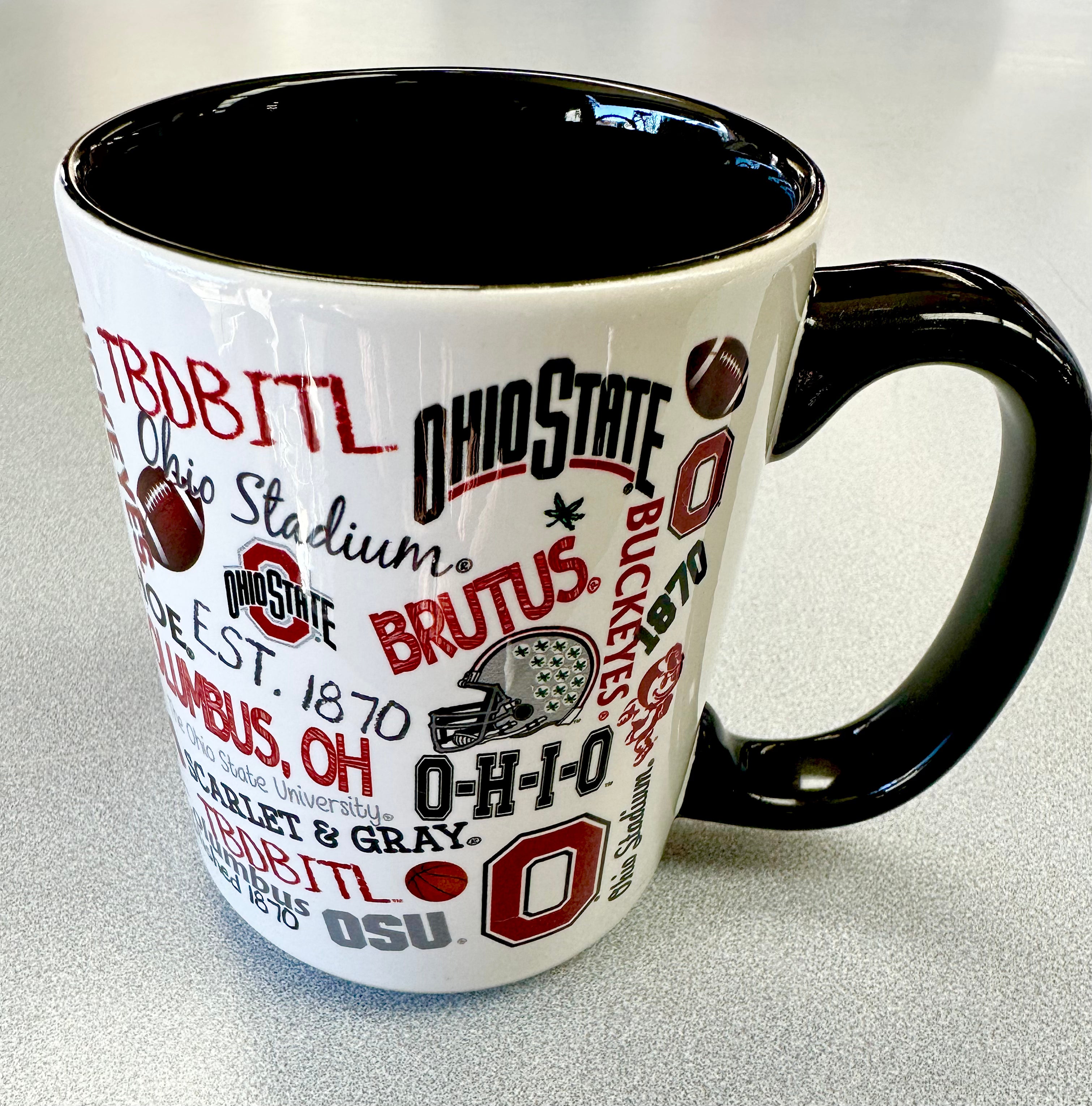 front OHIO STATE BUCKEYE GRAFFITI MUG