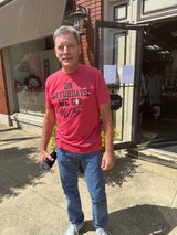 ON SATURDAYS WE GO NUTS. RED HEATHER ADULT TEE