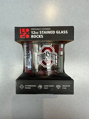 Quilted pattern Ohio State glassware perfect for game day