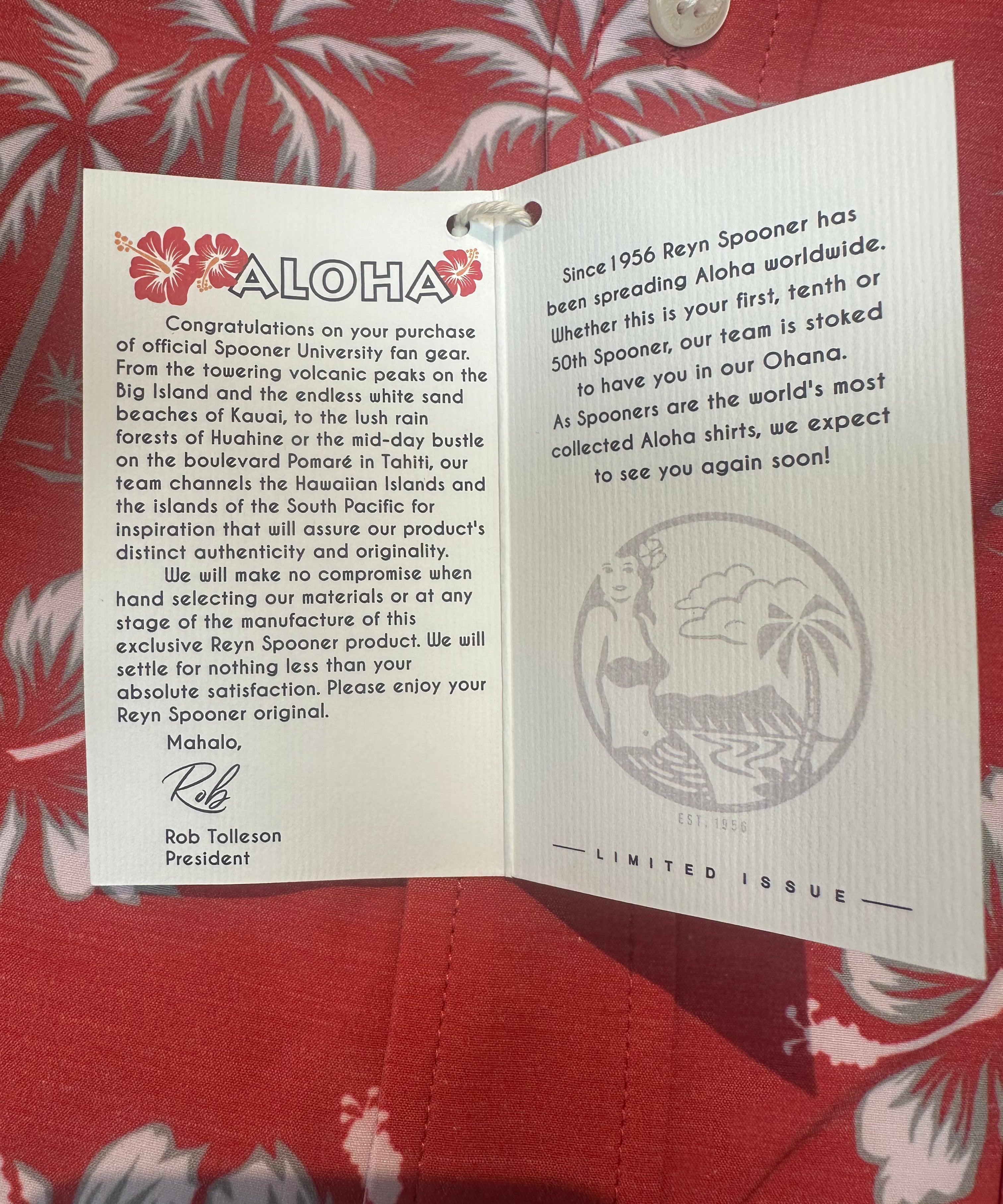 Buckeyes tropical button-up with logo design