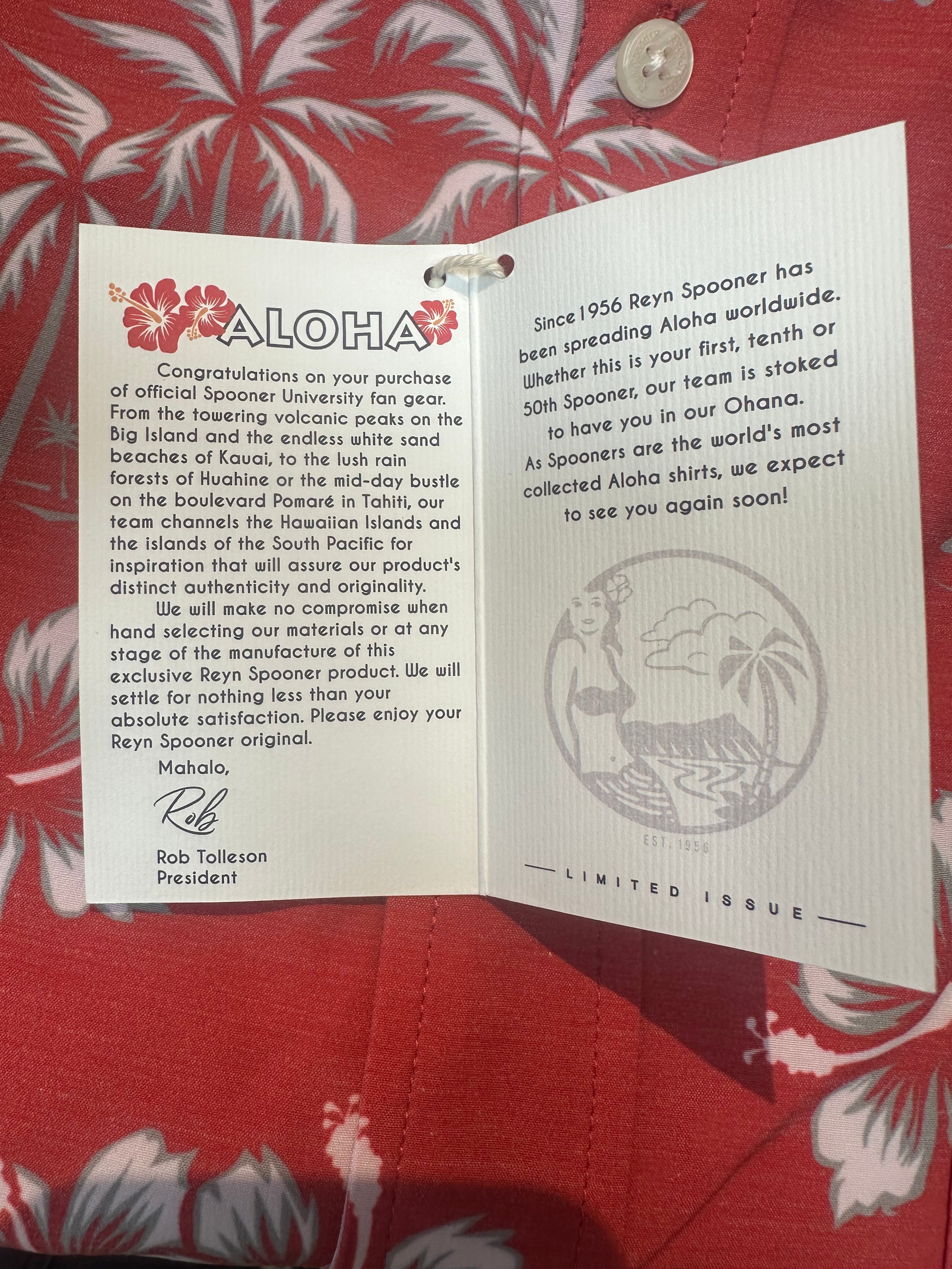 Buckeyes tropical button-up with logo design